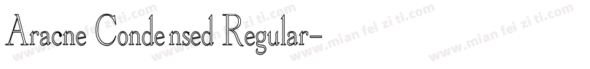 Aracne Condensed Regular字体转换